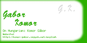 gabor komor business card